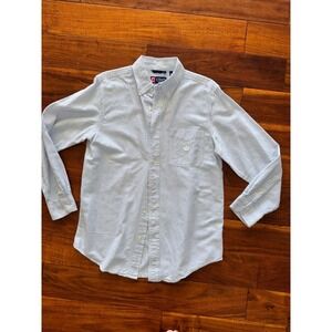 Chaps Mens‎ Blue White Pinstripe Button Down Shirt S/P CH